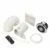 Manrose 100mm In-Line LED Shower Light Fan Kit - Cool White (240Lm)