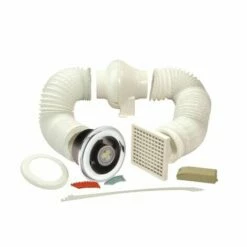 Manrose Extractor Fan With LED Lamp Shower Timer Controlled In-Line Kit 100mm