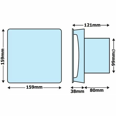 Manrose Extractor Fan Bathroom Toilet Silent Timer Humidistat 100mm CSF100H