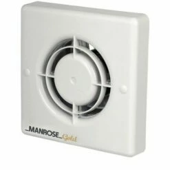 Manrose 20W Gold Axial Bathroom Extractor Fan With Pullcord