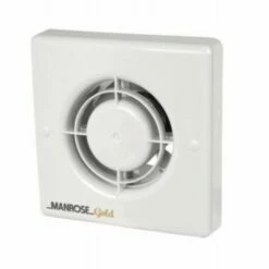 Manrose 12W Gold Axial Bathroom Extractor Fan With Timer