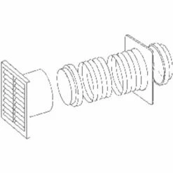 Manrose 100mm Fixed Grille Kit (White) - 7218