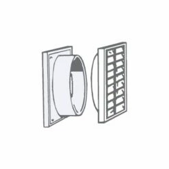 Manrose 300mm Fixed Louvre Grille (White) - 1206W