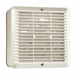 Manrose 300mm Commercial Grey Automatic Wall Fan W/ Internal Thermo-activated Shutters