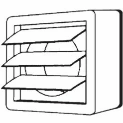 Manrose Window Vent Kit For XF100A Range (Fixed Louvre Grille) - 12691