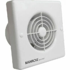 Manrose 4.8W Quiet Axial Bathroom Extractor Fan With Timer
