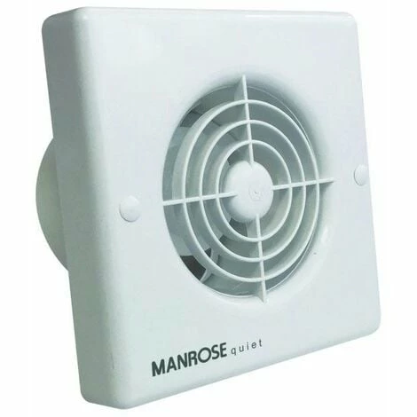 Manrose 4.8W Quiet Axial Bathroom Extractor Fan with Humidity Control