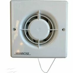 Manrose 100mm Axial Extractor Fan With Pullcord Switch